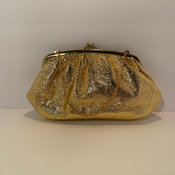 gold lame purse